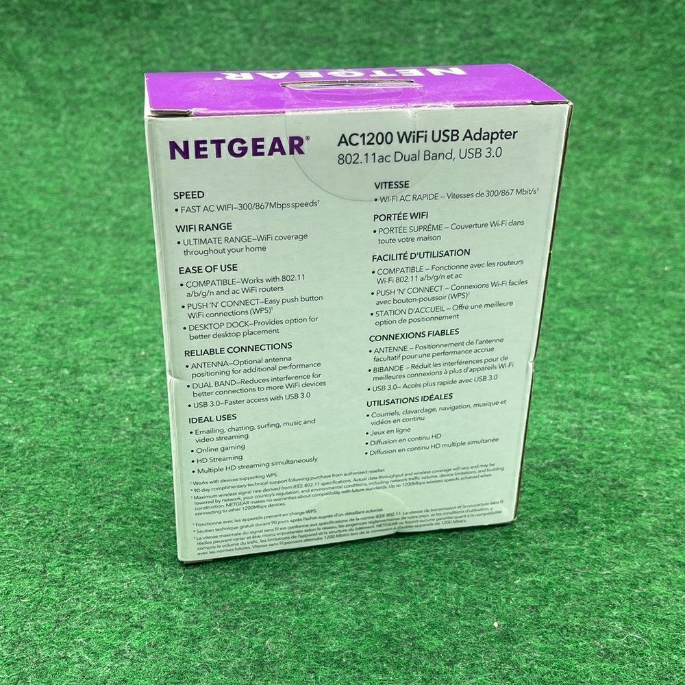 Netgear AC1200 WiFi USB 3.0 Adapter 802.11ac Dual Band A6210 - Sealed Box - Picture 2 of 2